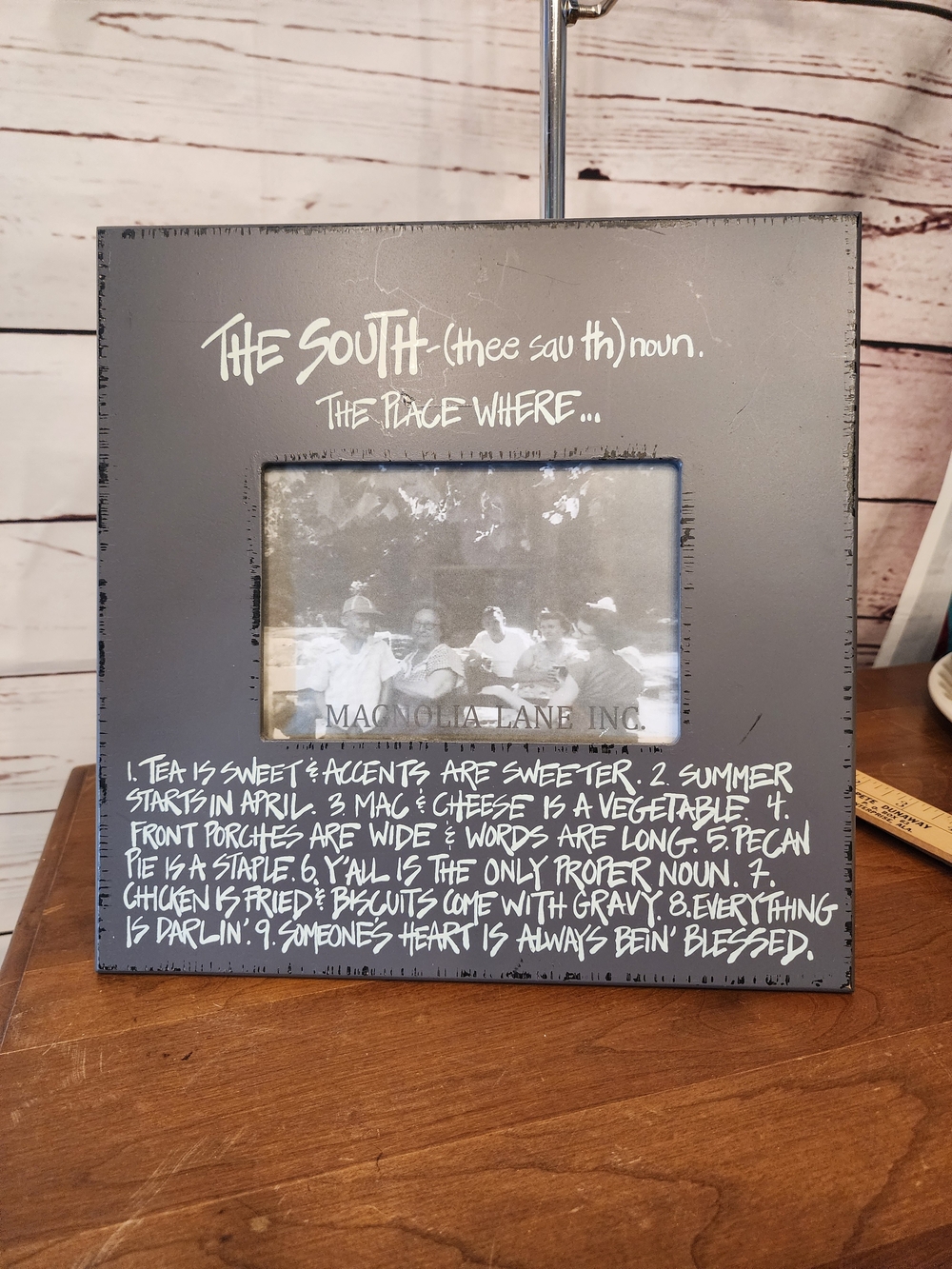 'The South' Gray Decorative Quote Sweet Tea Mac N Cheese Frame